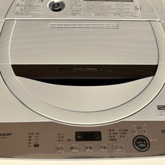 2022年製 SHARP シャープ 6.0kg 全自動洗濯機 ES-GE6Gの画像