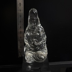 【開運】クリスタルガラス 観音像 置物 約10cmの画像
