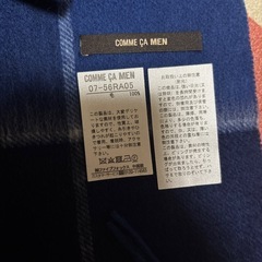 COMME CA MEN ネイビー マフラーの画像
