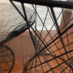 Francfranc　マーリア コーヒーテーブル・サイドテーブル　セット ブラック×ブラックの画像