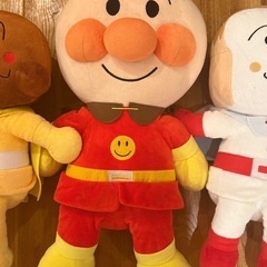 アンパンマン　しょくぱんまん　カレーぱんまん　ぬいぐるみセットの画像
