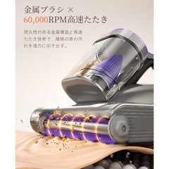 布団クリーナー　新品 掃除機 18KPa強力吸引 65℃熱風乾燥 除菌 ダニ除去の画像