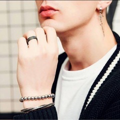 ブラスト加工 リング ステンレス 6mm サージカルステンレス 金属アレルギー対応の画像