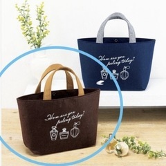 ラーナ★フェルトトートバッグ　ブラウンの画像