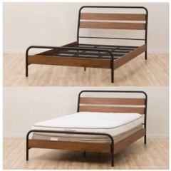 ニトリ セミダブル　ベッドフレームの画像