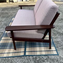 ★karimoku カリモク 2人掛ソファ WD4302  幅138cm シャーム・ブラウン ローストビーチ★カリモク家具★の画像