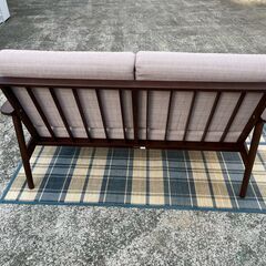 ★karimoku カリモク 2人掛ソファ WD4302  幅138cm シャーム・ブラウン ローストビーチ★カリモク家具★の画像