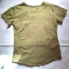 CALIFORNIA SHORE Tシャツ オリーブグリーン×金 半袖 サイズMの画像