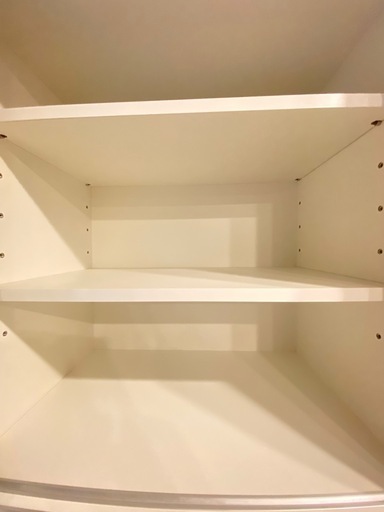 【値下げ✨】ホワイト食器棚／キッチンボード幅117cm×高さ205cm／家具屋購入・収納力たっぷり