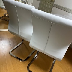 ダイニングチェア 2脚セット TORINO カンティレバーチェア ホワイトの画像