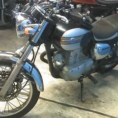 KAWASAKI エストレアRS 黒/銀 エンジン始動動画 自賠責保険で乗れます 半額配送キャンペーン 現状渡し諸経費￥0- 横浜 P-Yardの画像