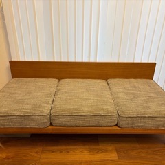 UNICO ALBERO カバーリングソファ 3シーター ウォールナットカラーの画像