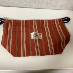 会津もめん　巾着袋　KANEROKU 縞模様　手提げ袋　綿　お弁当袋　和装の画像