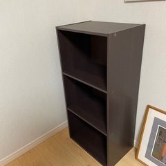 カラーボックス　ブラウン　木目調の画像