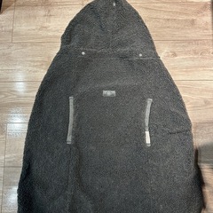 BabyHopper シープボア防寒ケープ　抱っこ紐カバー/グレーの画像