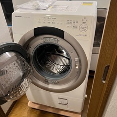 未使用に近い　シャープ　S7H-CL 最新機種　希少品シルバー　ドラム式洗濯乾燥機　　の画像