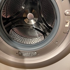 未使用に近い　シャープ　S7H-CL 最新機種　希少品シルバー　ドラム式洗濯乾燥機　　の画像