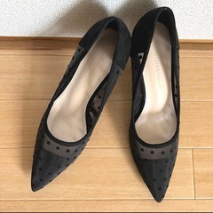 黒ドット　ハイヒールパンプス　24㎝　の画像