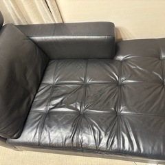 ニトリ本革左カウチソファの画像