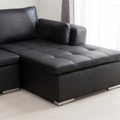ニトリ本革左カウチソファの画像