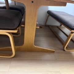 無印良品ソファーダイニングテーブルチェアセットの画像