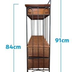 🪴木×ラタン×アイアンの3段チェスト✨の画像