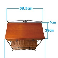 🪴木×ラタン×アイアンの3段チェスト✨の画像