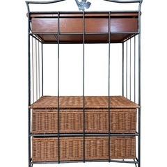 🪴木×ラタン×アイアンの3段チェスト✨の画像