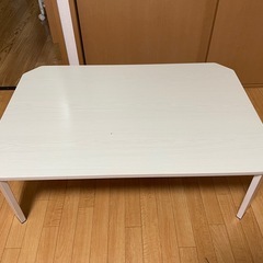 ニトリ 折り畳みテーブル(LW2 12075 ホワイトウォッシュ)の画像