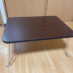 ニトリ 折りたたみテーブル(ナノモクメ 6045 DBR)の画像