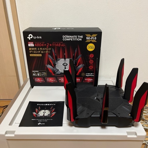 （郵送対応はじめました）【使用期間ごく僅か】TP-Link Wi-Fi6 ルーター Archer AX11000 トライバンド ゲーミング 無線LAN 10Gbps USB対応
