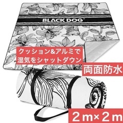 ほぼ未使用 厚手 防水 布 アルミ レジャーシート インナーシート 大判 2m×2mの画像