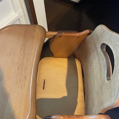 ベビーチェア　ハイチェア　ブラウンの画像