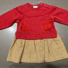 【新品未使用】秋冬物　ワンピース　女の子　80サイズ　2点セットの画像