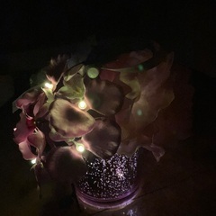 造花　鉢植え　LED点灯の画像