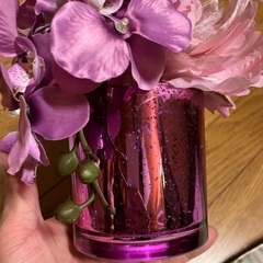 造花　鉢植え　LED点灯の画像