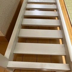 【中古　無料相談】キッチンカート　スープスリムワゴン3段(ホワイト)　の画像