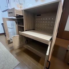 コメント交渉応じます。
【IENA/イーナ】レンジ台 幅88cm 炊飯器スライド付き 2年使用 美品 組み立て済み の画像