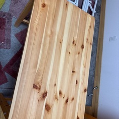 パイン材テーブル折りたたみの画像