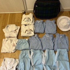 シャローム幼稚園・天使幼稚園・向ヶ丘幼稚園★制服通園バッグ帽子体操服トレーナースモッグポロシャツセット★男の子100cm〜110cm★夏服ふゆふく冬服の画像