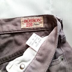 BOBSONボブソン 210 Jeans ワイドパンツ グレーベージュ サイズMの画像