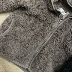 西松屋 ELFINDOLL くま耳フード付き モコモコアウター ボア 95cm　の画像