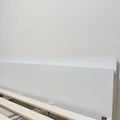【京都市★美品】SDコンセント付ベットフレーム/ホワイト/セミダブルの画像