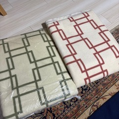 【まだまだ使えます‼️】西川 羊毛カシミア毛布（クリーニング済）の画像