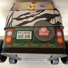 不二家 ぺこちゃん サファリカー 車 缶ケースの画像