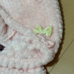 もこもこリボンフード付きパーカー 120の画像