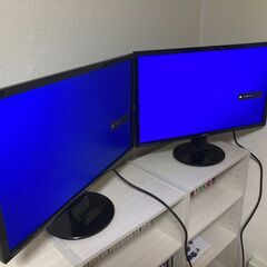 PCモニタ2台（BenQ/GL2460HM）の画像