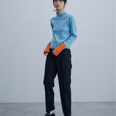 ADAM ET ROPE テンセルニットプルオーバーの画像