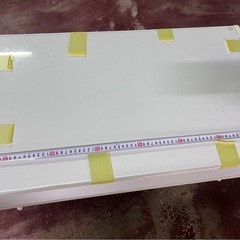 アイリスプラザ ローテーブル（ガラス天板・収納付き／ホワイト）の画像