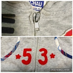 ベビー肌着　下着　長袖　パーカー　トレーナーの画像